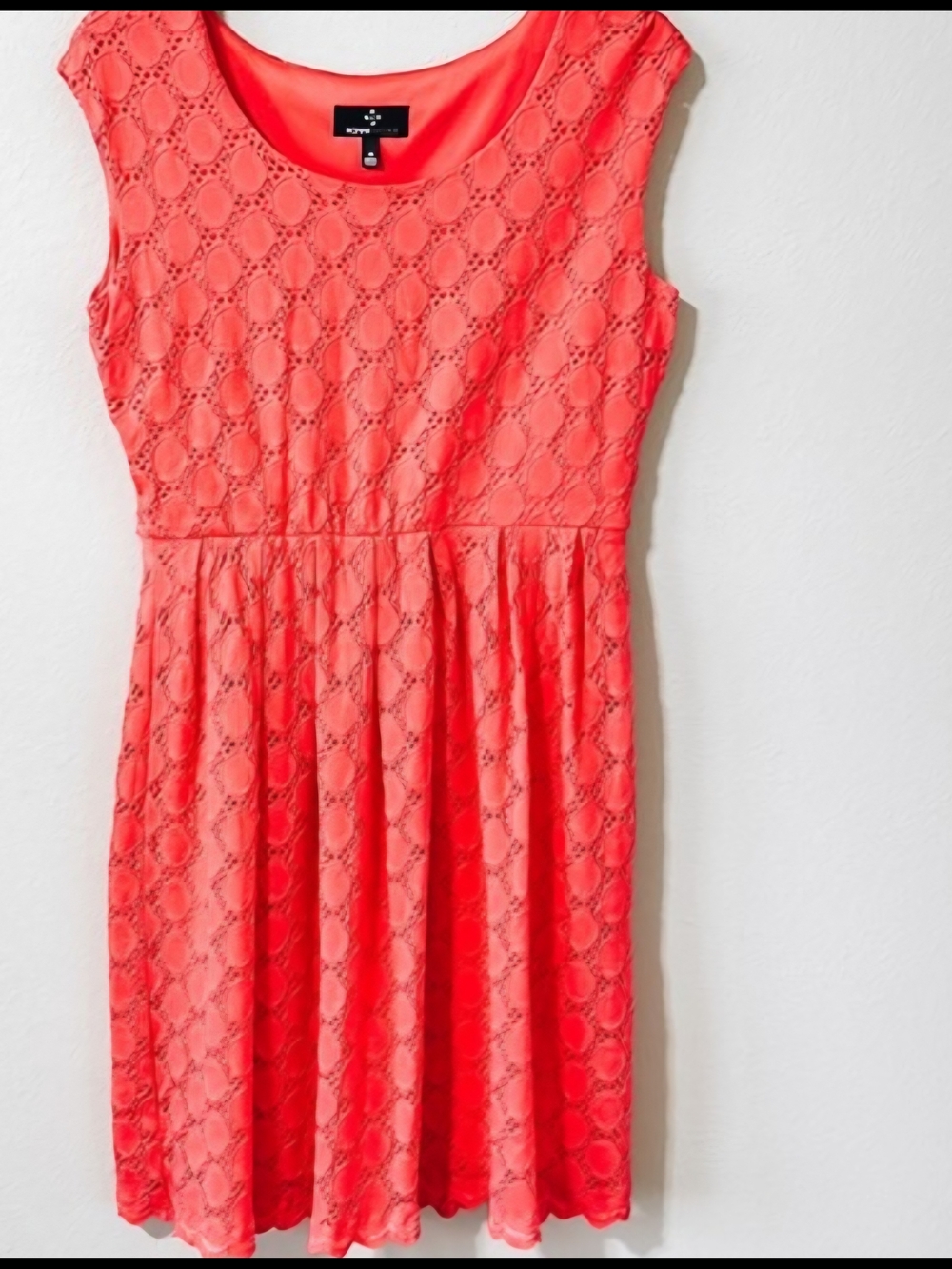 Ronnie Cole Studio Coral Lace Fit & Flare Dress Size 18